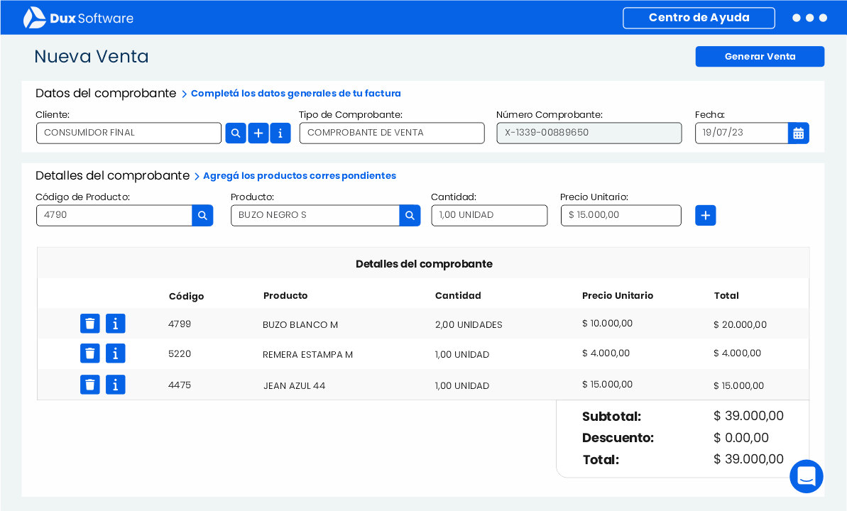 Módulo Ventas
