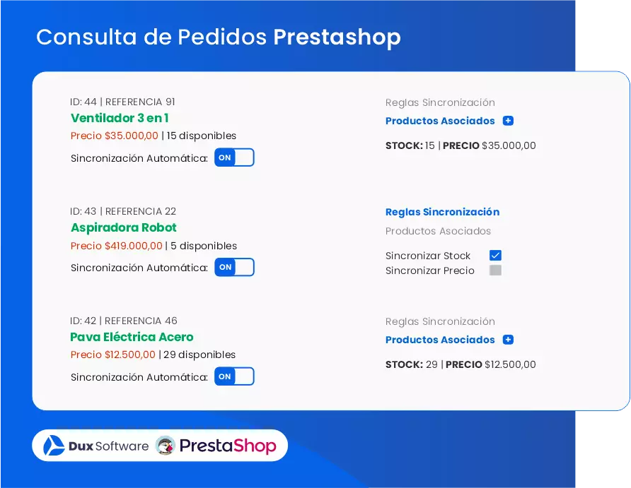 Integracion Dux Software Prestashop