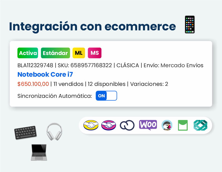 sincroniza precio, stock y ventas de tus ecommerce - integracion ecommerce