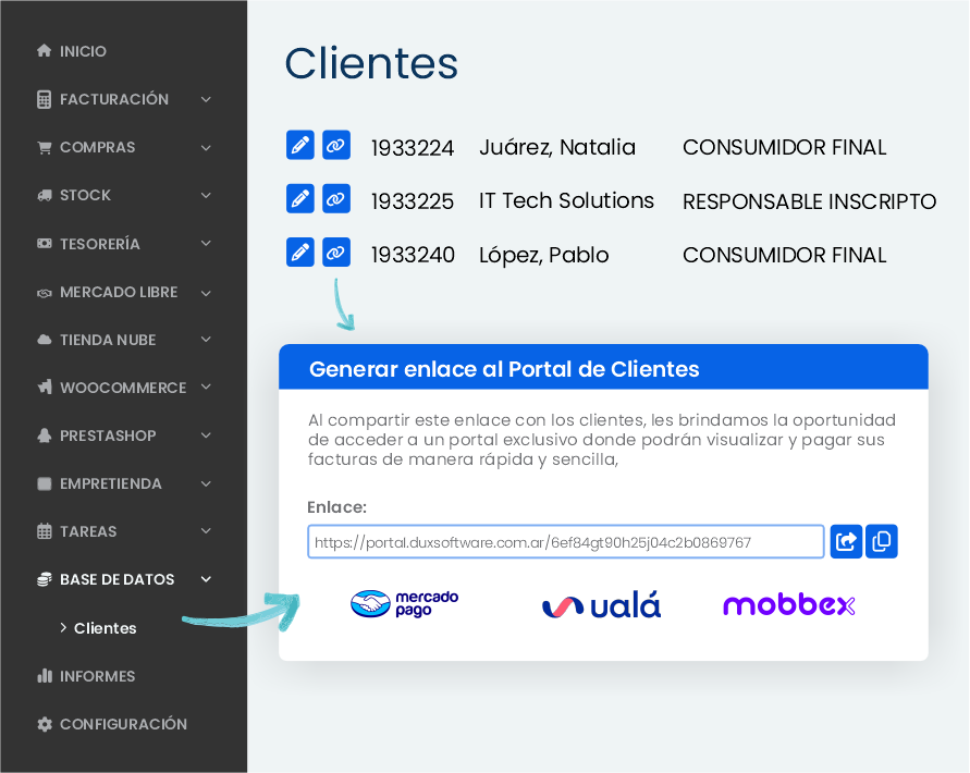 portal de clientes dux software