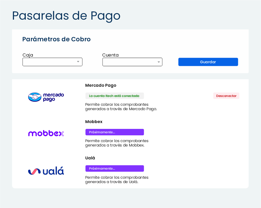 pasarelas de pago de dux software